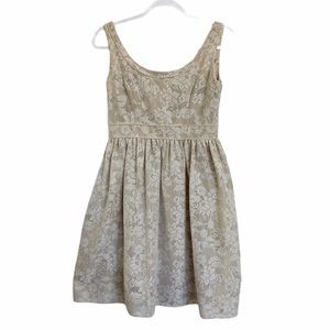 Tahari Arthur S Levine Fit Flare Dress Cottagecore Babydoll Romantic Y2K Size 4
